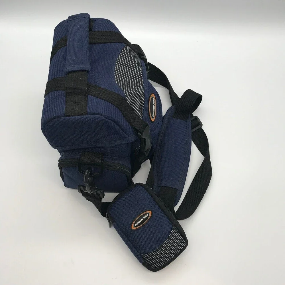 Naneu Pro Travelers TS15 Blue Camera Case Shoulder Strap Carrier & Mini Bag